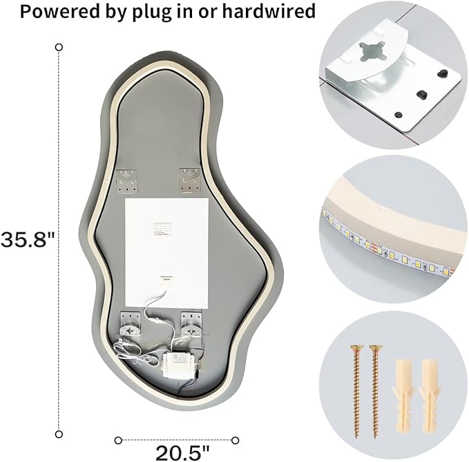 Modern Irregular LED Bathroom Mirror