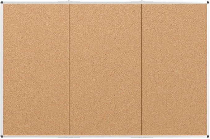 VIZ-PRO 96" x 48" Large Cork Bulletin Board, Foldable & Wall-Mounted Notice Pin