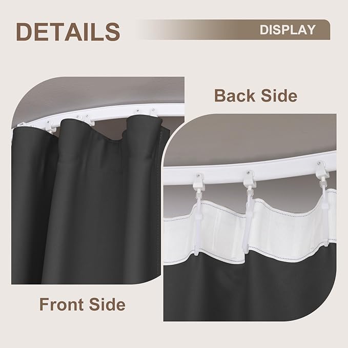 MaKefeile Room Divider Curtains & Flexible Bendable Tracks Set, Privacy