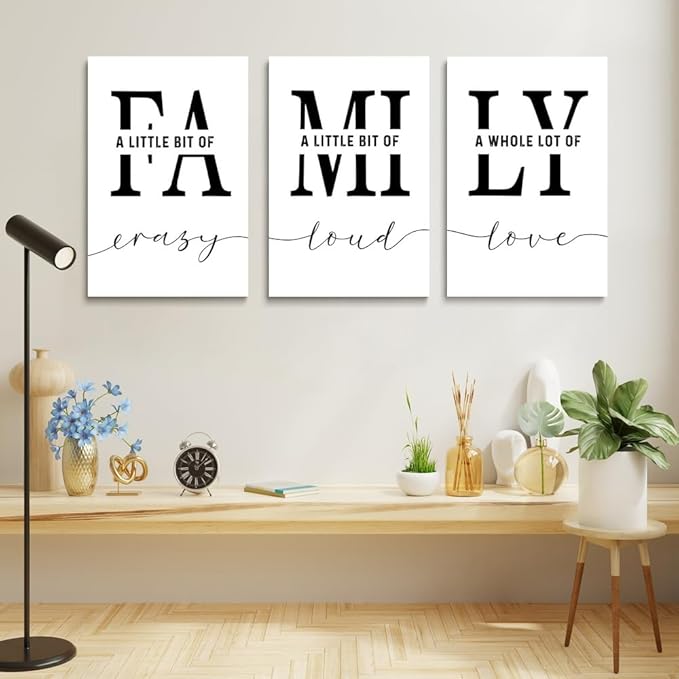 GUBIYU Family Wall Decor Set of 3