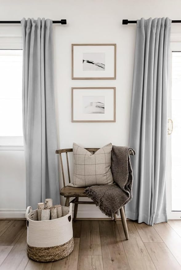 100% Blackout Shield Linen Blackout Curtains