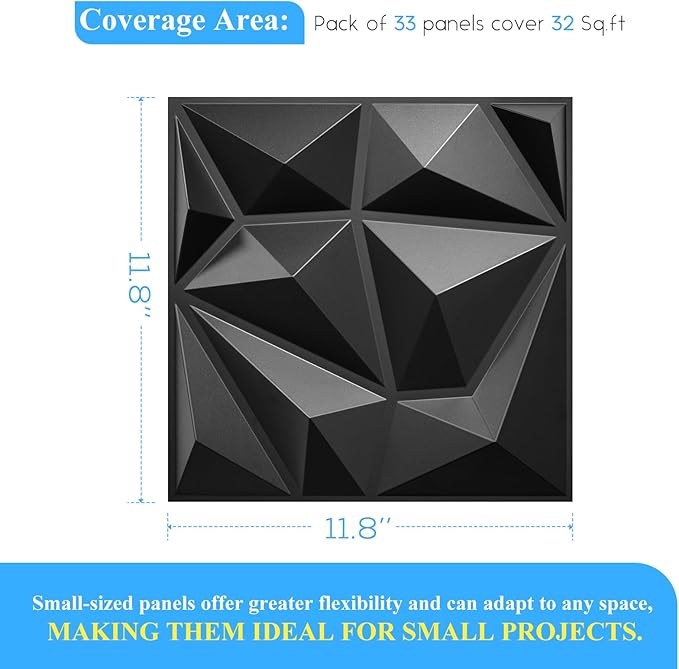 LEVOWAY 33 Pack Decorative 3D Wall Panels