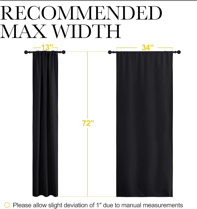 NICETOWN Halloween Black Out Curtain Panels