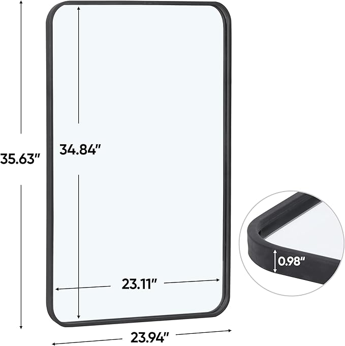 ZenStyle 2 Packs Wall Mount Mirror