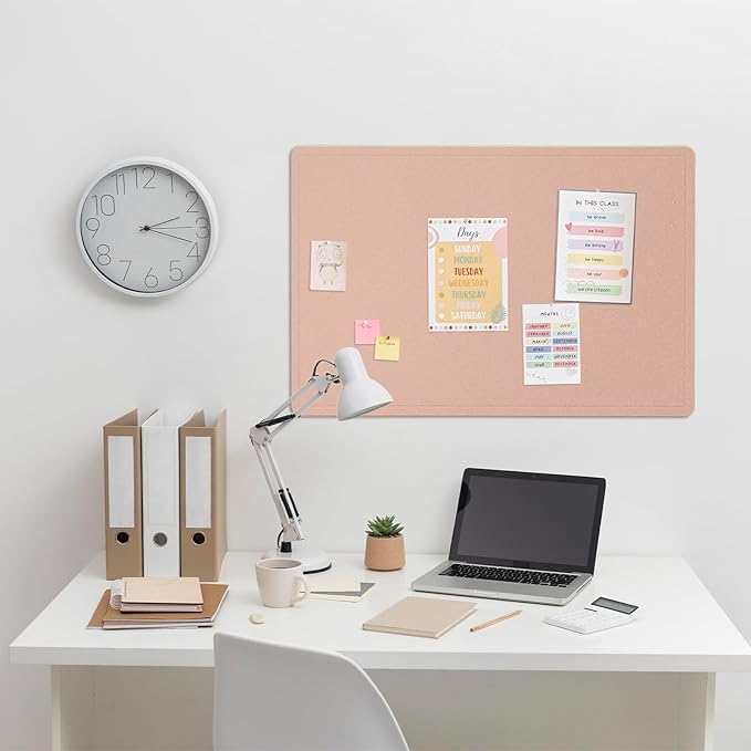 Lightomorrow Bulletin Board, 36 x 24 inches Felt Board
