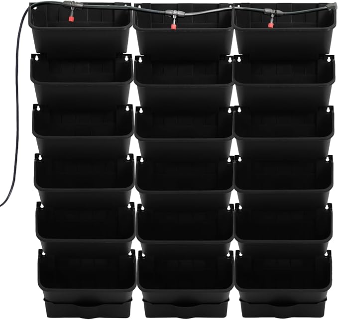 18 Pots Self-Watering Vertical Garden Planter Wall Mounted,