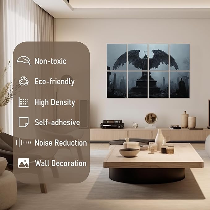 Art Acoustic Panels Tiles Decorative Room Sound Proof Foam Absorbing Panels