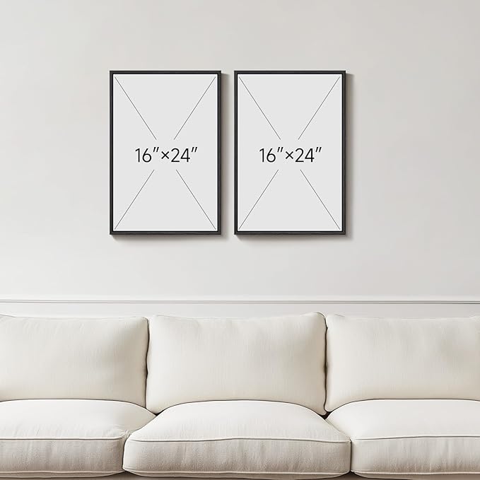 Framed Neutral Abstract Floral Wall Art