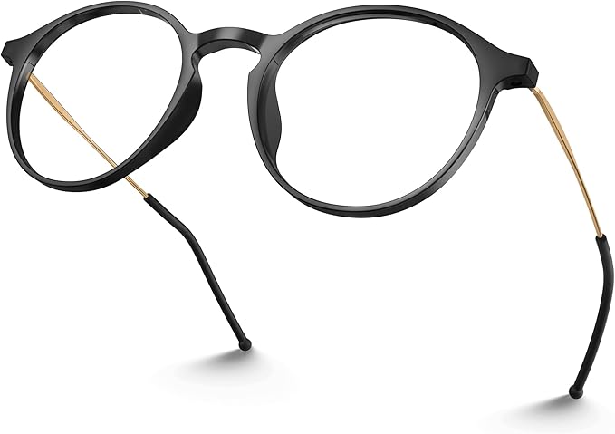 VISOONE Round Lightweight Blue Light Blocking Glasses Women Men Fashion Cute Thin Eyewear Niko