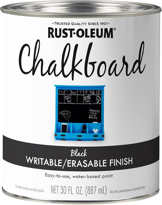 Rust-Oleum 206540 Chalkboard Brush-On Paint, 30 oz