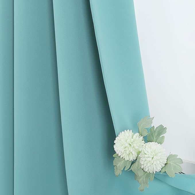 ChrisDowa Blackout Curtains 63 inches Long