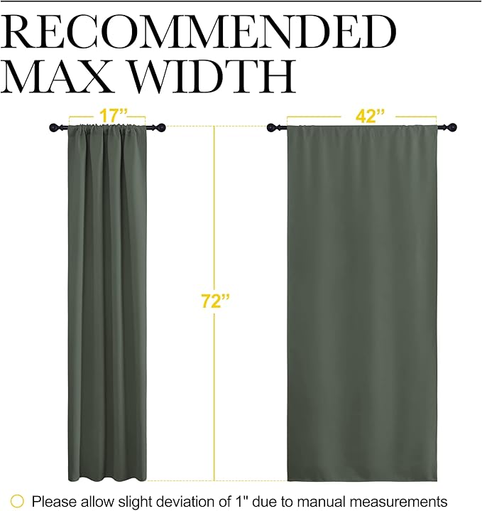 NICETOWN Bedroom Curtains Blackout Draperies