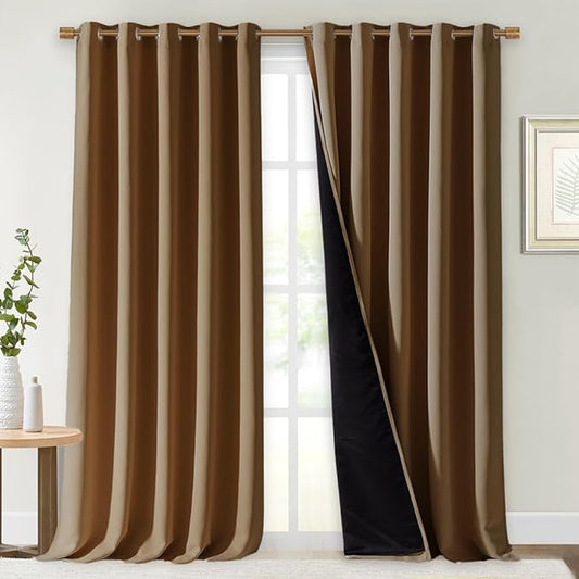 NICETOWN 100% Blackout Blinds, 70 inches x 108 inches, Laundry Room Decor