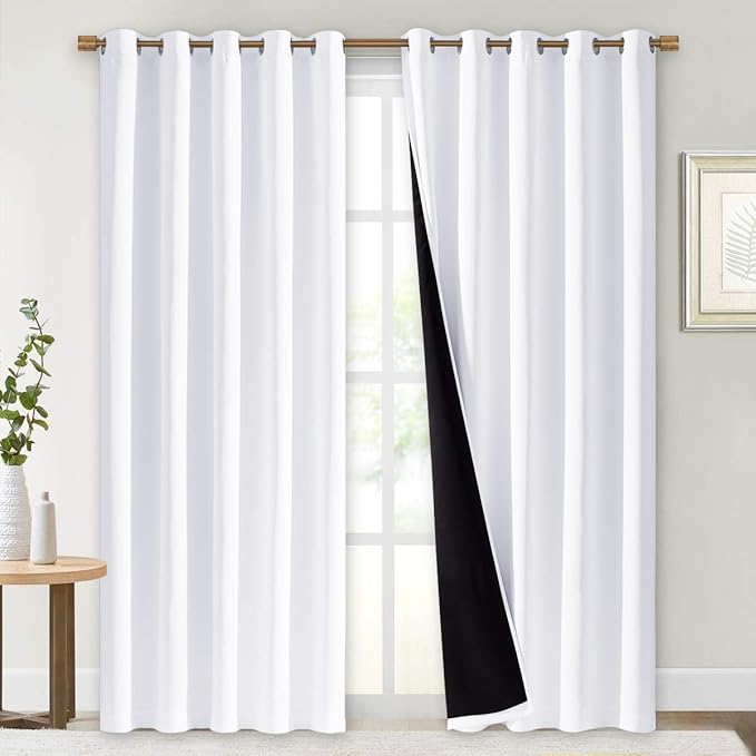 NICETOWN 100% Blackout Window Curtain Panels, Cold and Full Light Blocking