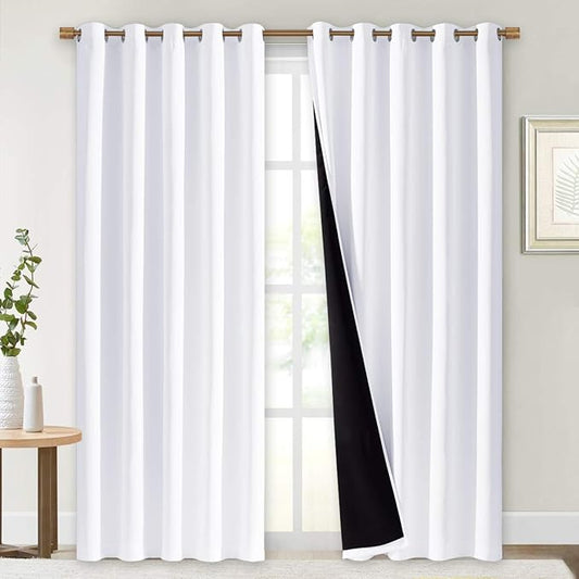 NICETOWN 100% Blackout Window Curtain Panels, Cold and Full Light Blocking
