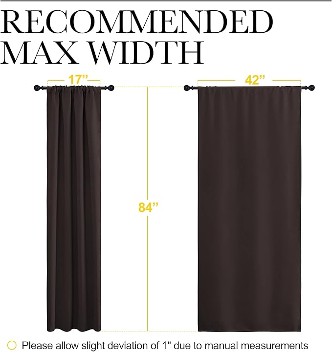NICETOWN 84 Bedroom Curtains and Drapes
