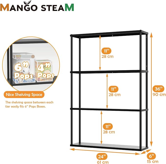 Mango Steam Wall-Mounted Steel Shelving Unit