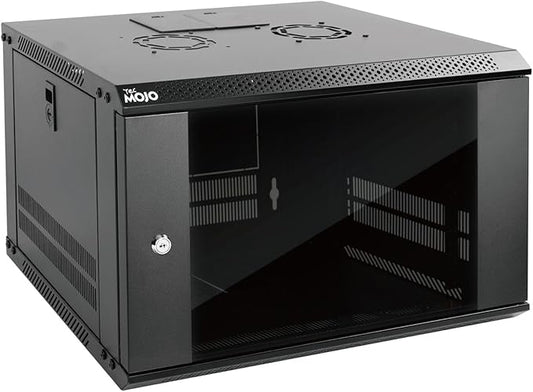 Tecmojo 6U Wall Mount Server Cabinet IT Network Rack Enclosure Lockable Door