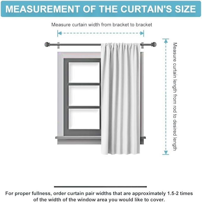 RYB HOME Farmhouse Curtains Blackout