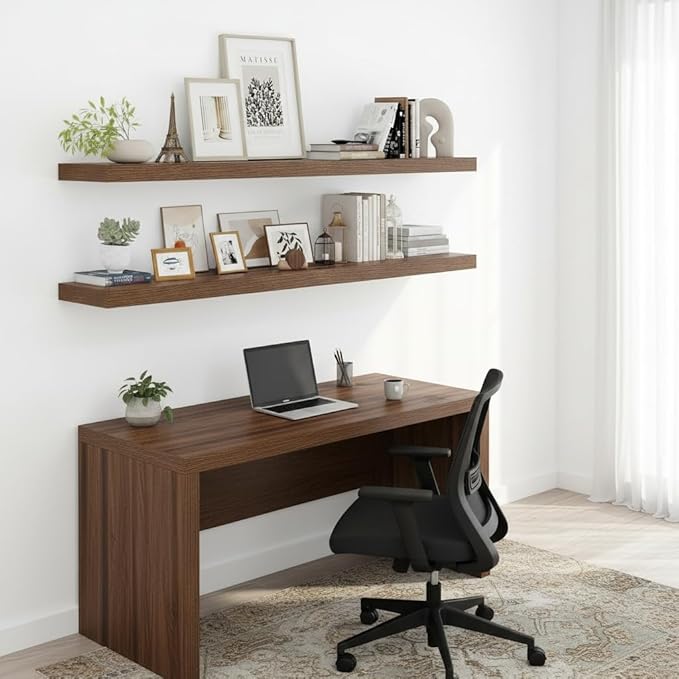 Vivelove Wide Floating Shelves for Wall 12 Inch Deep, 47.2" X 12" X 2" Floating