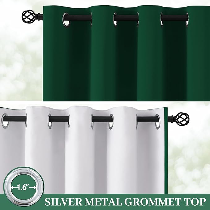 Yakamok 100% Blackout Curtain Panels 63 inches Cold and Light Blocking Drapes
