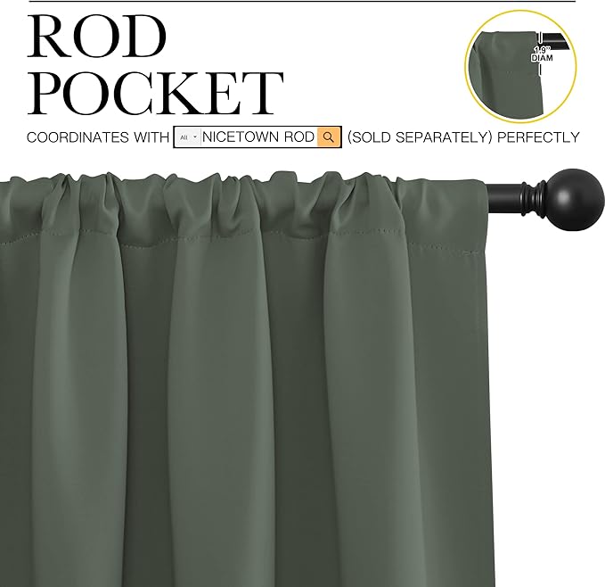 NICETOWN Bedroom Curtains Blackout Draperies