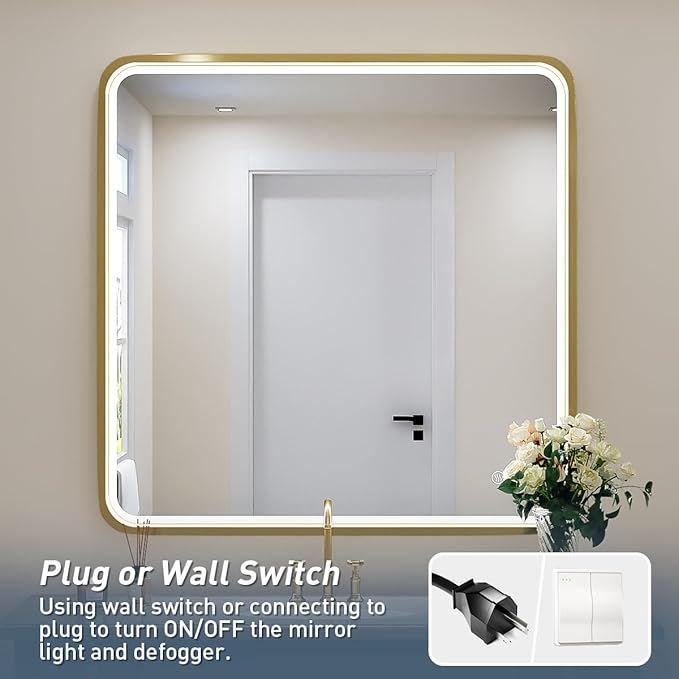36X36 Inch LED Bathroom Mirrors, Bathroom Vanity Mirror
