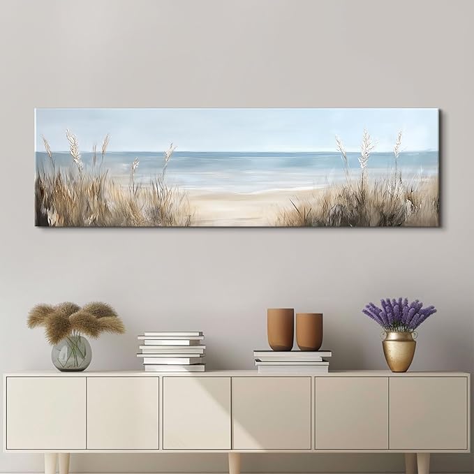 Large Abstract Ocean Wall Art Beach Picture Coastal Room Decor Seaside