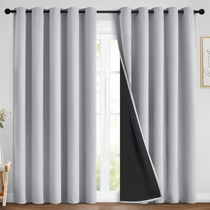 Yakamok 84 Inch Long 100% Blackout Curtains