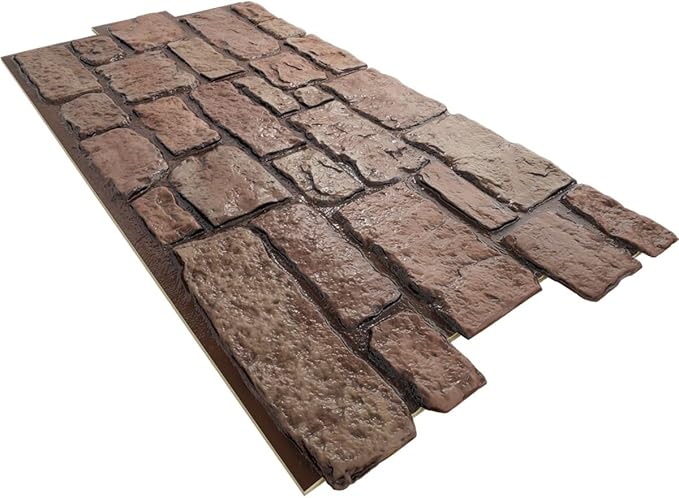 EverStone Cobblestone Faux Stone Panel, Texas Color