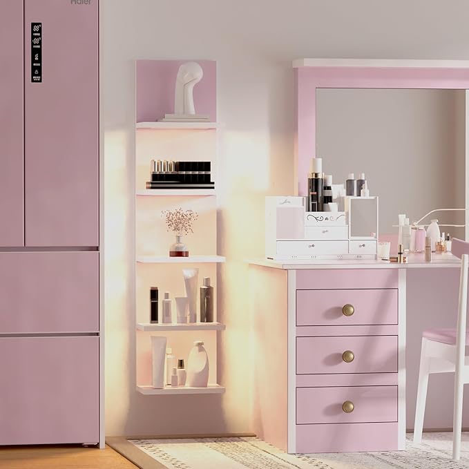 Homaterial 5 Tier Wall Shelf Unit, Modern Vertical Lack Wall Shelves