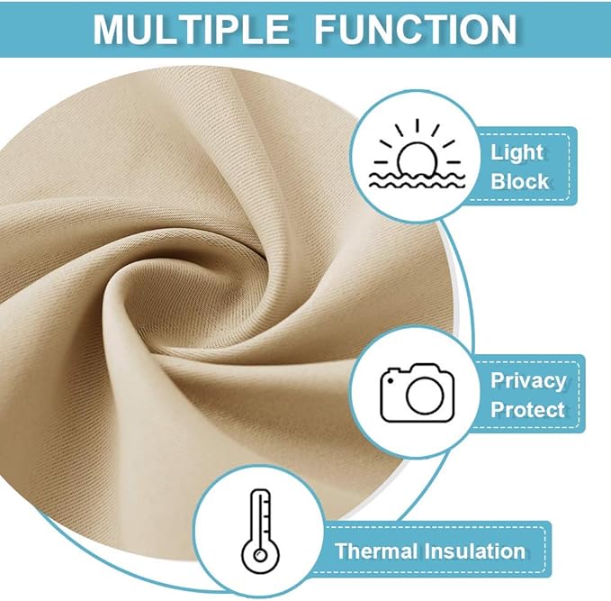 RYB HOME Bathroom Curtains Blackout