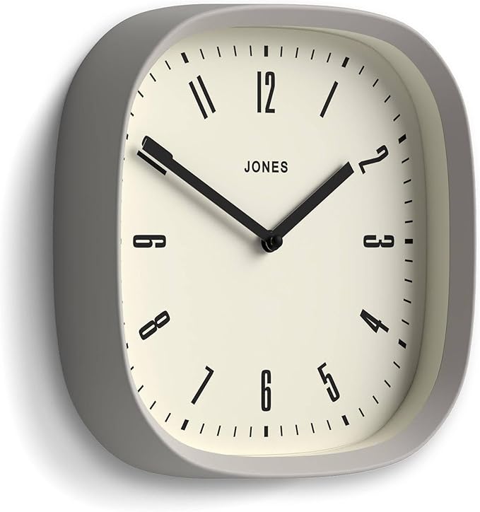 JONES CLOCKS® Marvel wall Clock | Modern Retro Rounded Square Clock | 10 inch |