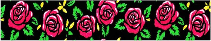 Red Rose Wall Border 196x4 Inch Peel and Stick Floral Wallpaper Border Black