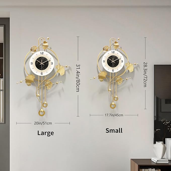 Wall Clock, Large Gold Wall Clock