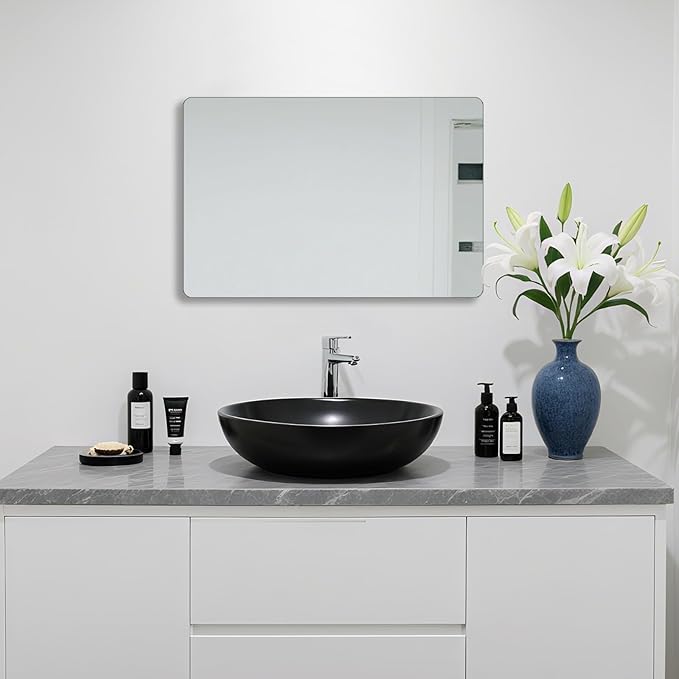 Frameless Mirror, Rectangle Bathroom Mirror