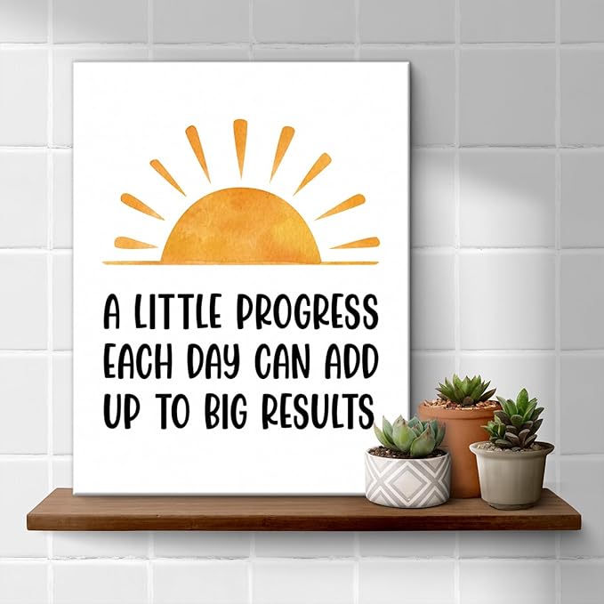 Inspirational Office Wall Art Decor, Motivational Add Up to Big Results