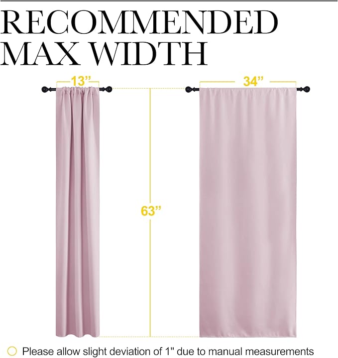 NICETOWN Bedroom Curtains, Room Darkening Draperies Window Curtain Panels