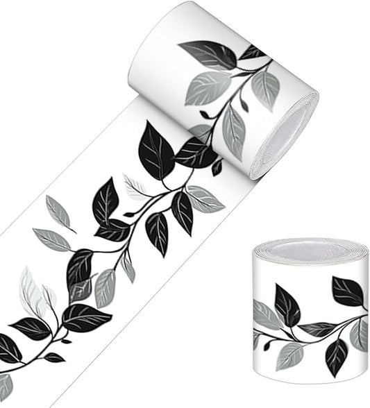 HOMETITUTE Wallpaper Border Peel and Stick Feather Texture Decorative Wall Trim