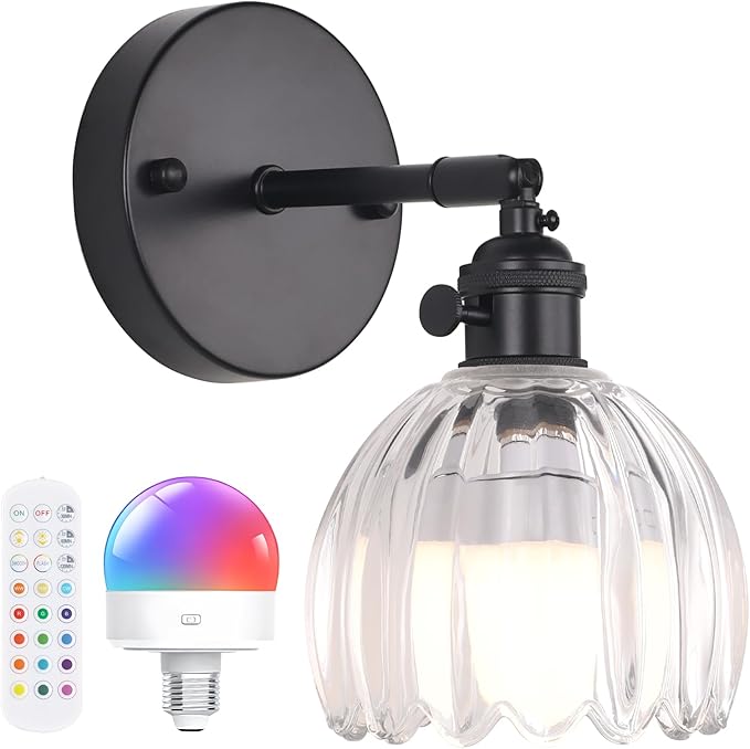 Shenmoyl Vintage Battery Operated Wall Sconce