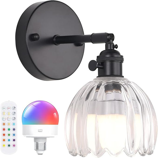 Shenmoyl Vintage Battery Operated Wall Sconce