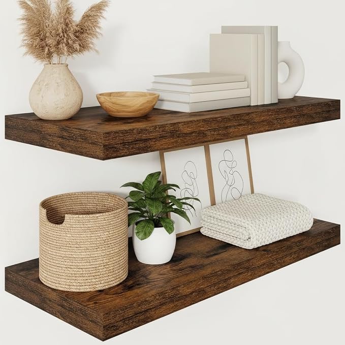 Vivelove 12" Deep Floating Shelves