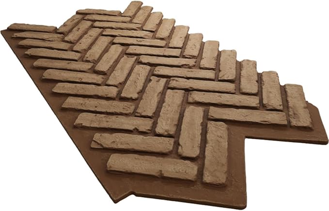 EverStone Herringbone Faux Brick Panel, 46 1/2"W x 25 1/4"H x 1"D, Terracotta