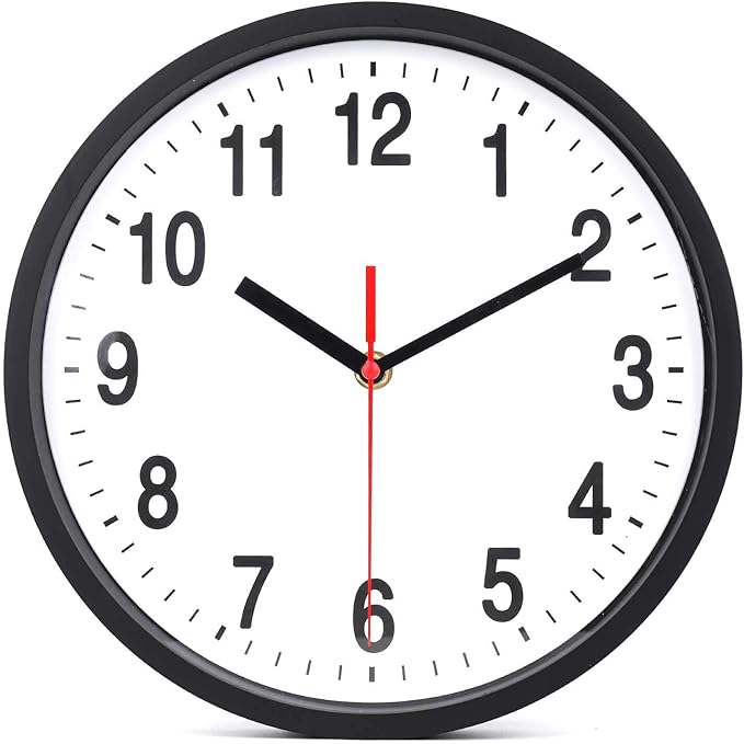 Foraineam 2-Pack Silent Non Ticking Wall Clock