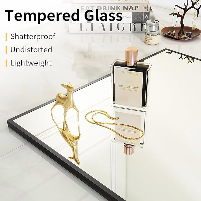 VooBang Mirror Full Length, Aluminum Alloy Frame Full Body Mirror, Standing