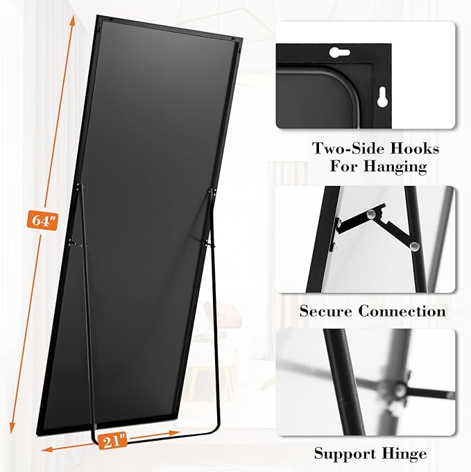 Mirror Full Length, Upgraded 21"x64" Body Wall Mirrors