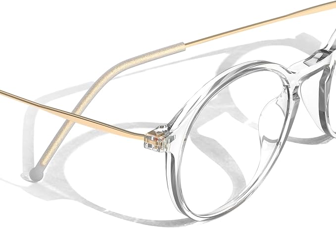 VISOONE Round Lightweight Blue Light Blocking Glasses Women Men Fashion Cute Thin Eyewear Niko