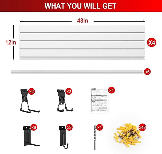 Garage Slatwall Panel Wall Organizer