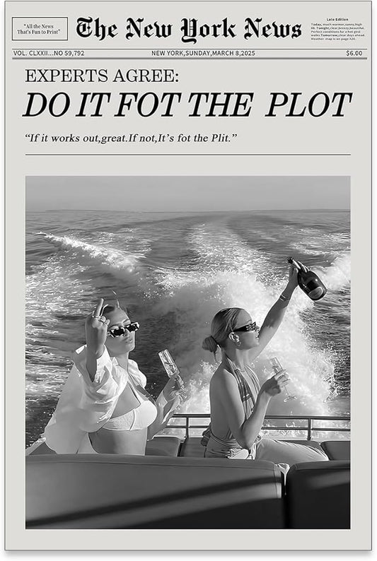 noxozoqm Black and White Fashion Hot Girl Poster Fun Do It