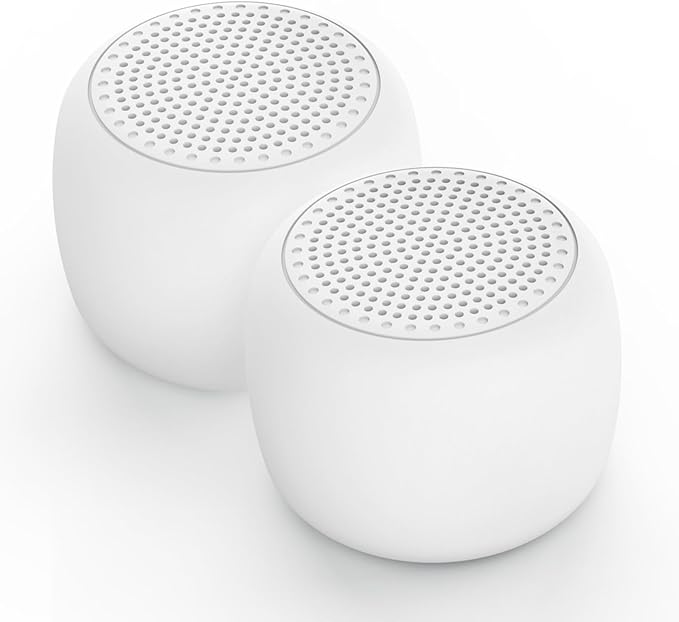 Babelio White Noise Sound Machine for Adults Kids Baby, Mini, 15 Non-looping Sounds, Timer, Memory Function, Easy to Pocket and Travel White 2 Pack